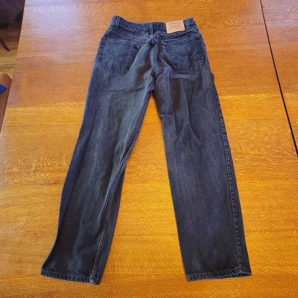 Levi's 901 Men's Relaxed Straight Leg Jeans Black 2011 Cotton 34x32